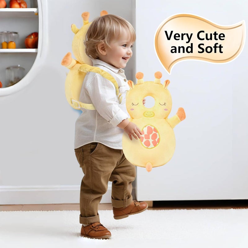 NICE CHOICE Baby Head Back Protector Backpack Toddler Safety Protector Cushion Pad Soft, Adjustable and Lightweight Design for Safe Walking and Crawling Toddlers Girls and Boys(Giraffe) - Image 4